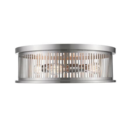 Z-Lite Camellia 4 Light Flush Mount, Brushed Nickel 334F4BN